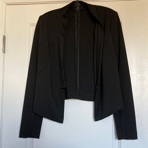 GAP, Notched-Lapel Open Front Cropped Blazer